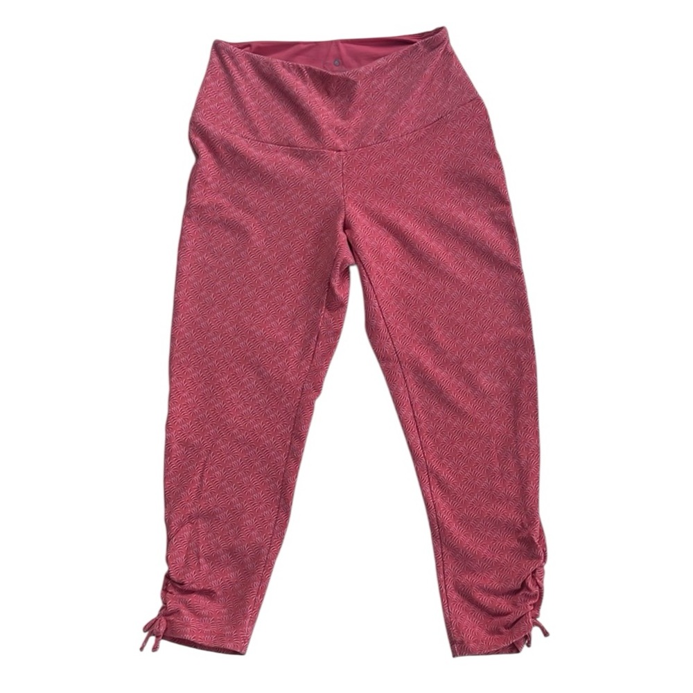 Dressbarn Sunday Women's Pink Tangerine Cropped Casual Leggings Size XS